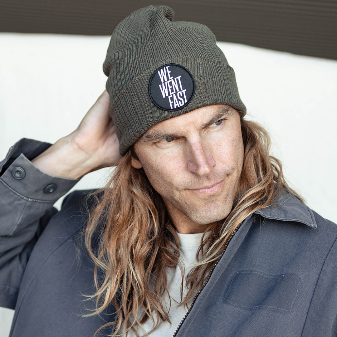 Rib Knit Patch Beanie
