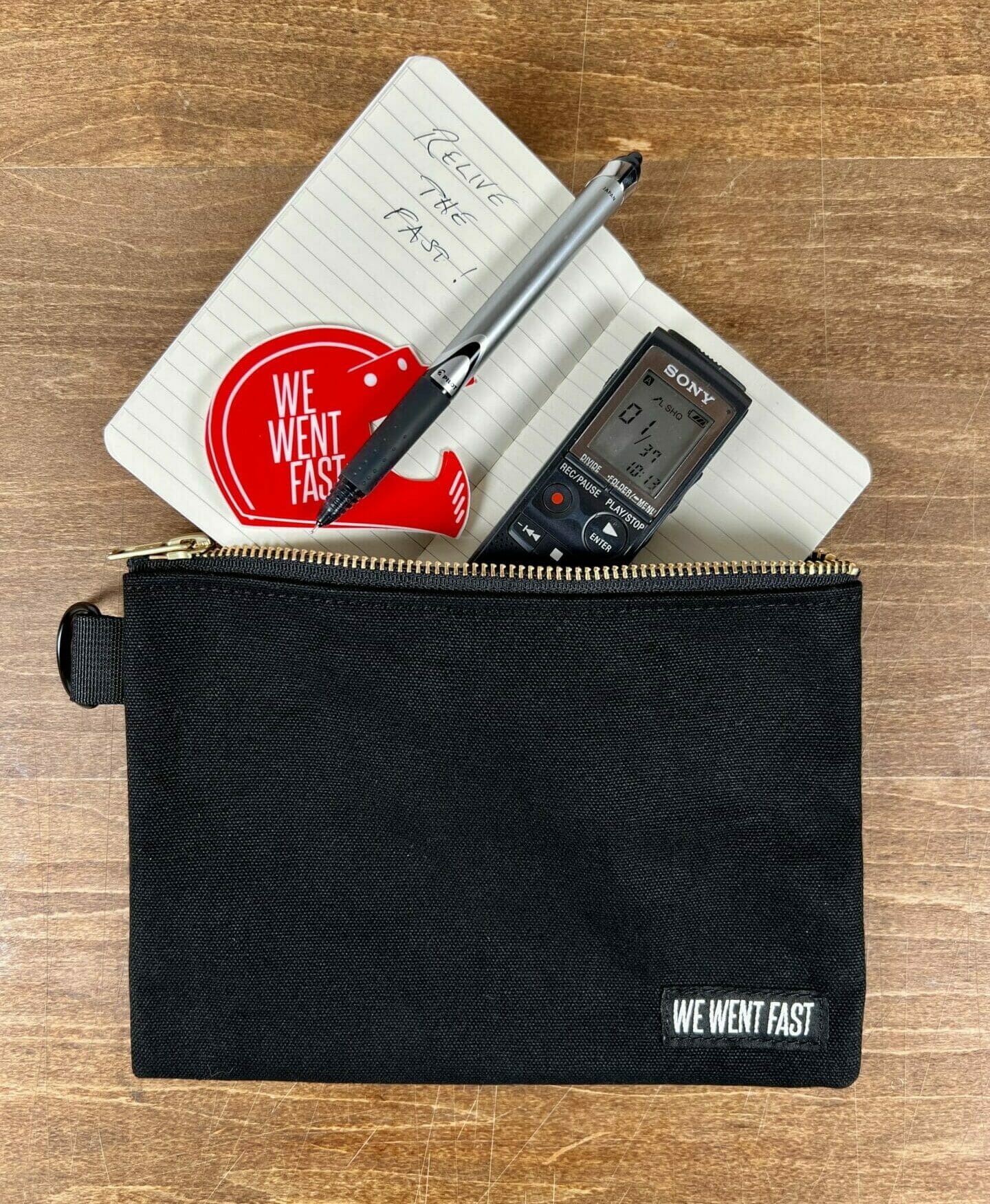 Waxed Canvas Zipper Pouch