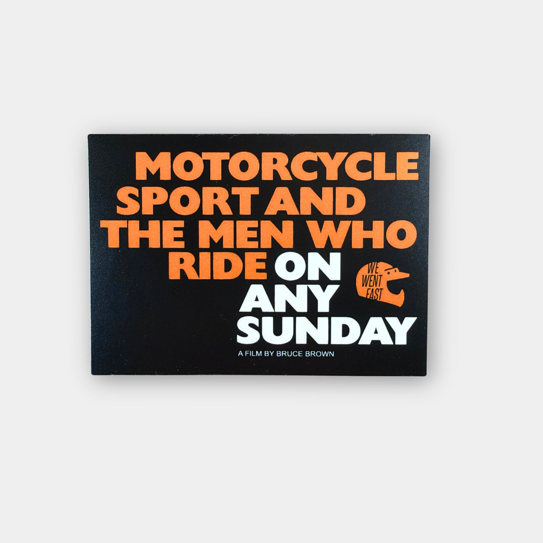On Any Sunday Movie Title Decal