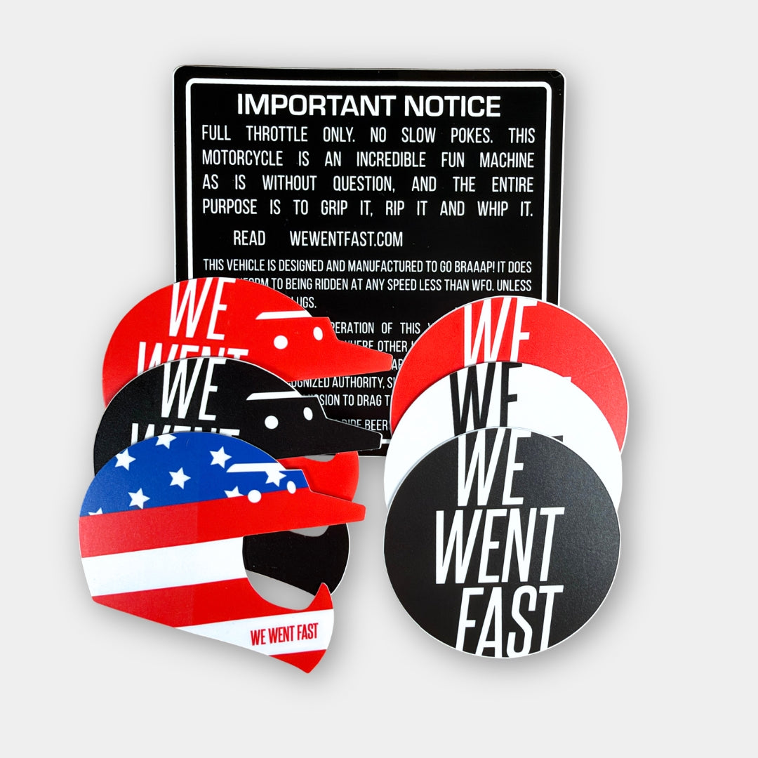 We Went Fast Decal Kit